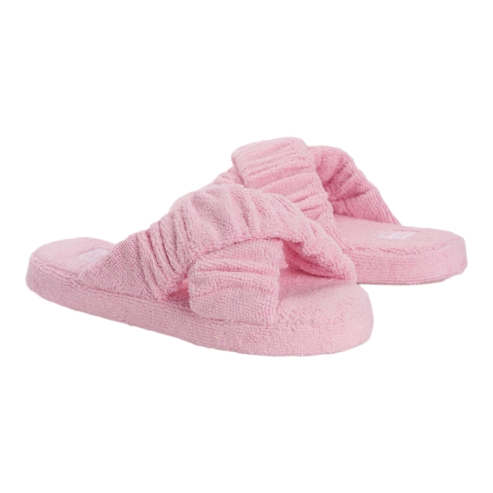 Muk Luks Maelle Women's Toweling Slippers, Ballet Pink, Sizes M, L, XL - Picture 2 of 6